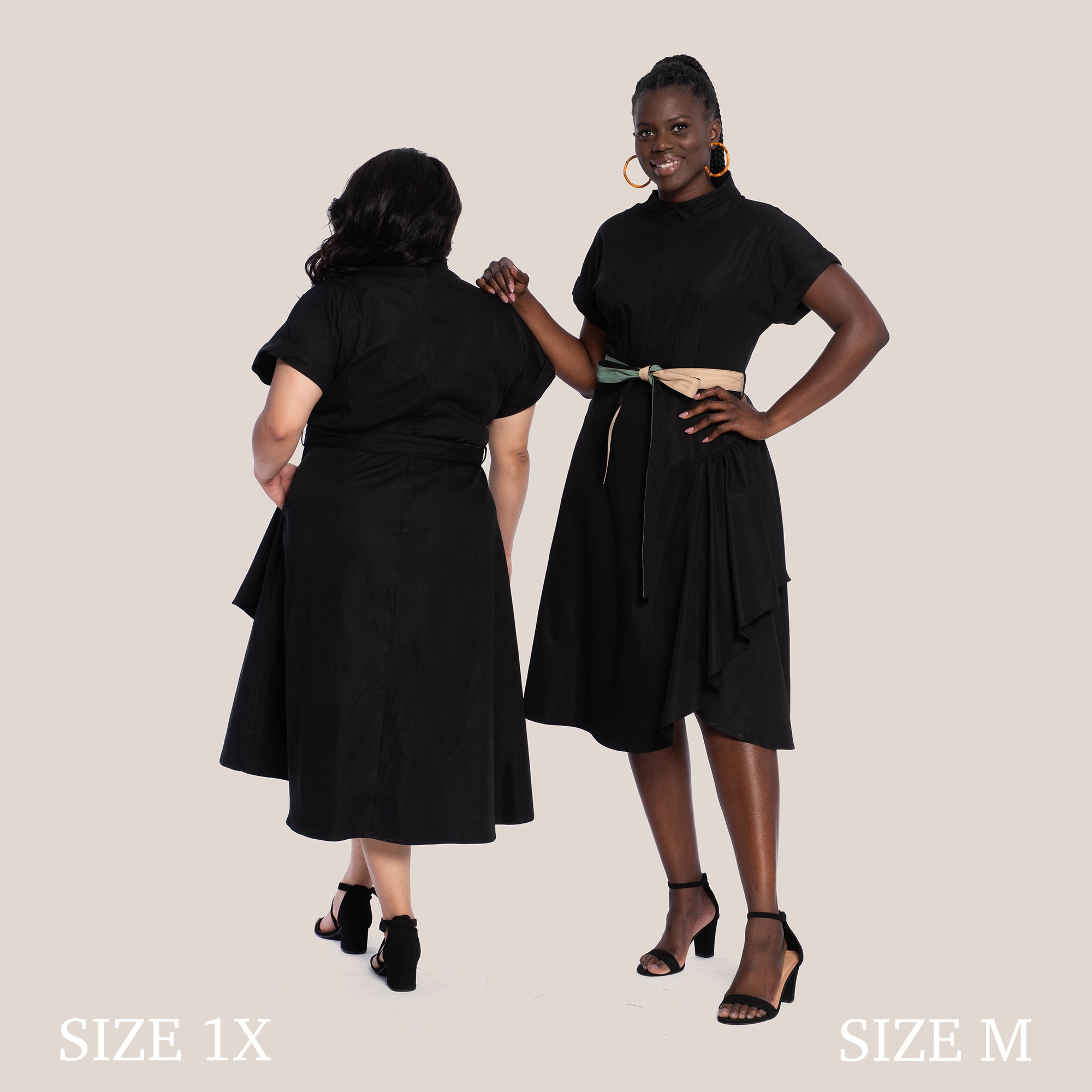 SIMONE SLIMMING DRESS - Black 2X SIMONE SLIMMING DRESS - Black 2X