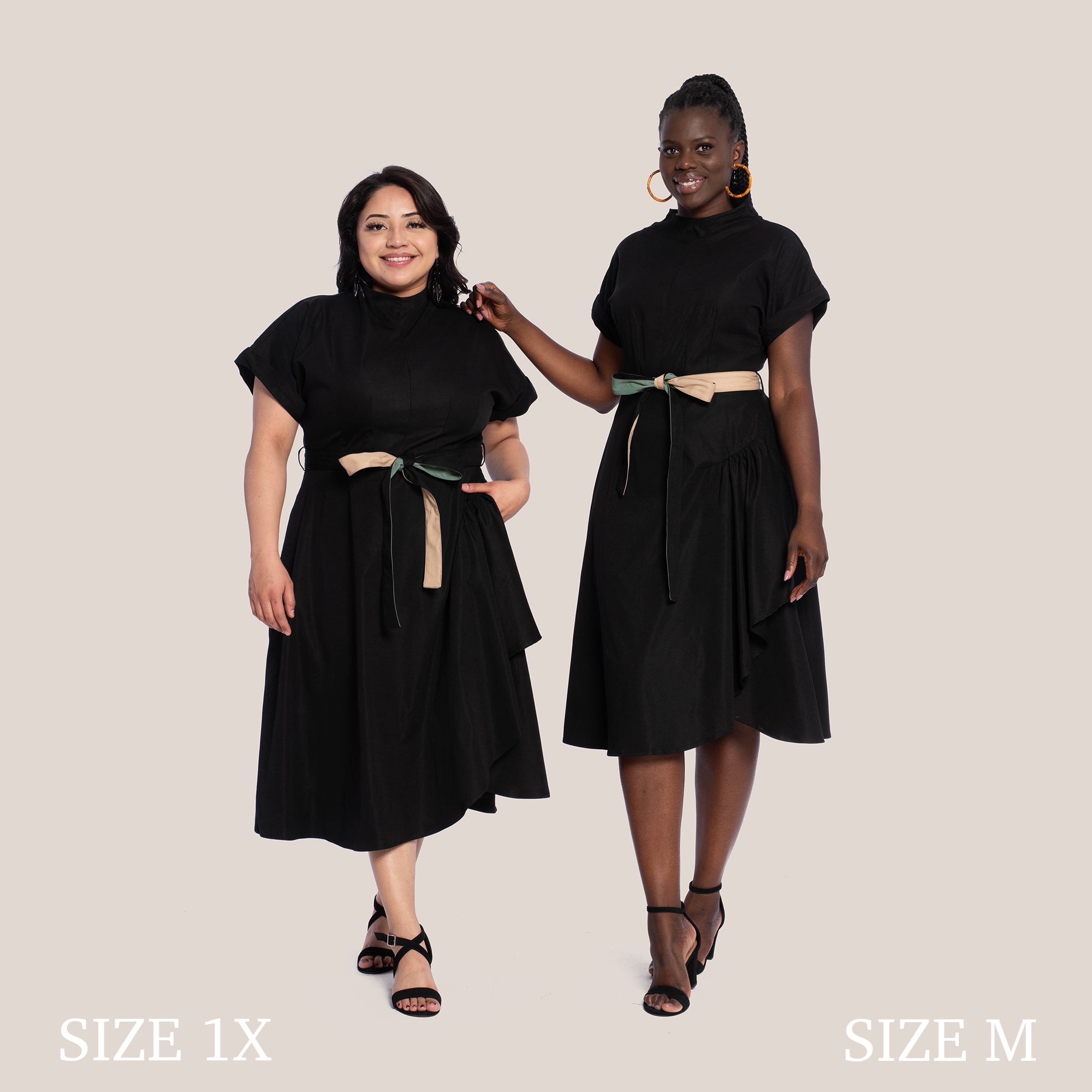 SIMONE SLIMMING DRESS - BLACK