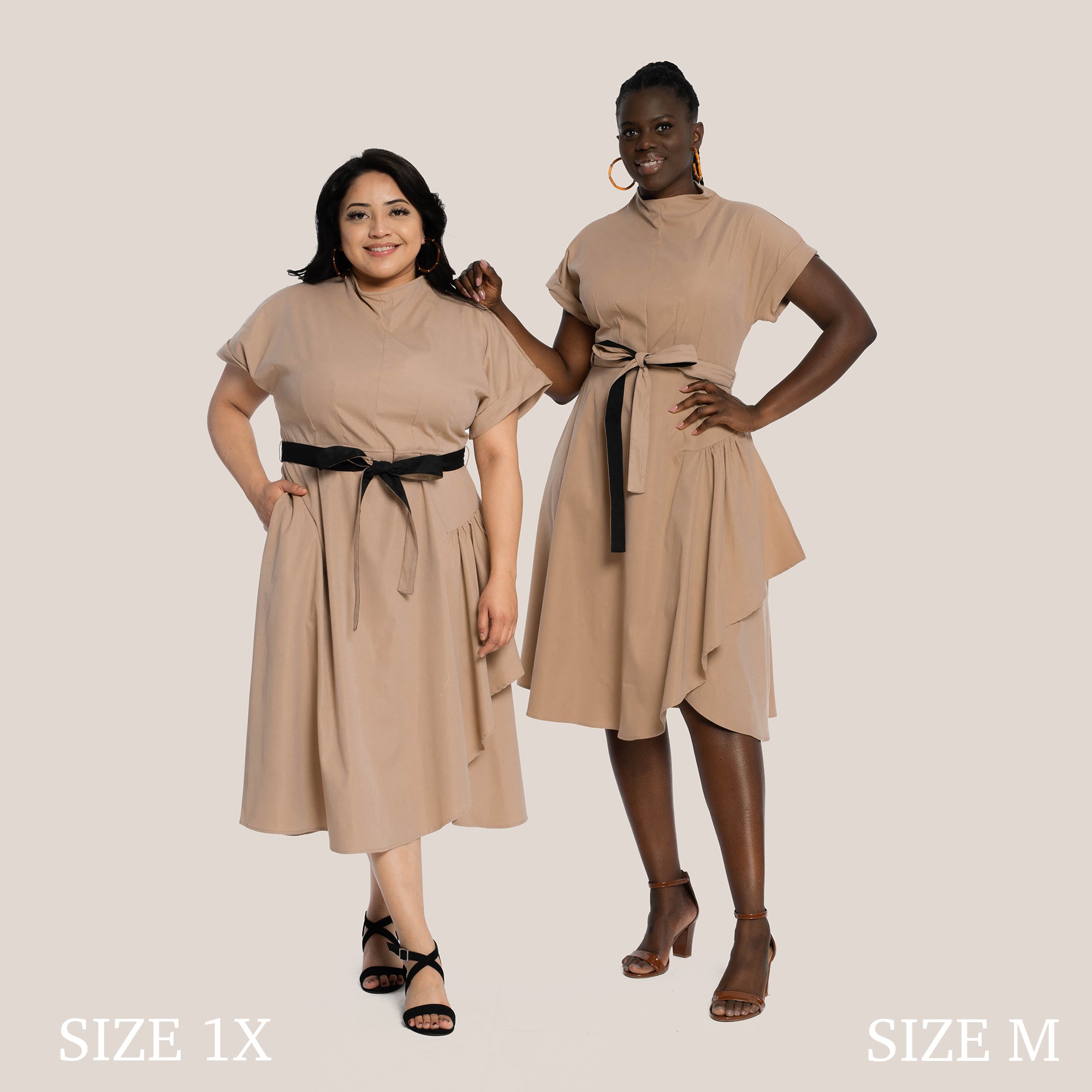 SIMONE SLIMMING DRESS - WHEAT