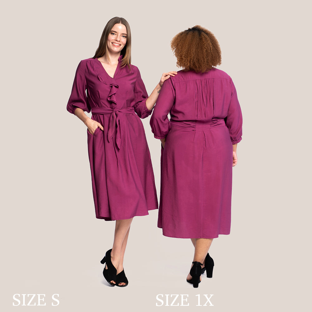 VIDA SLIMMING DRESS - WINE