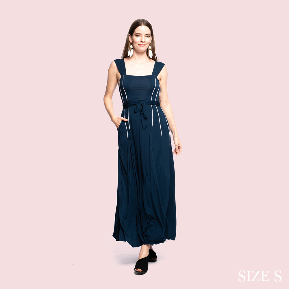 MAEVE DRESS - BLUE / SILVER XL MAEVE DRESS - BLUE / SILVER XL