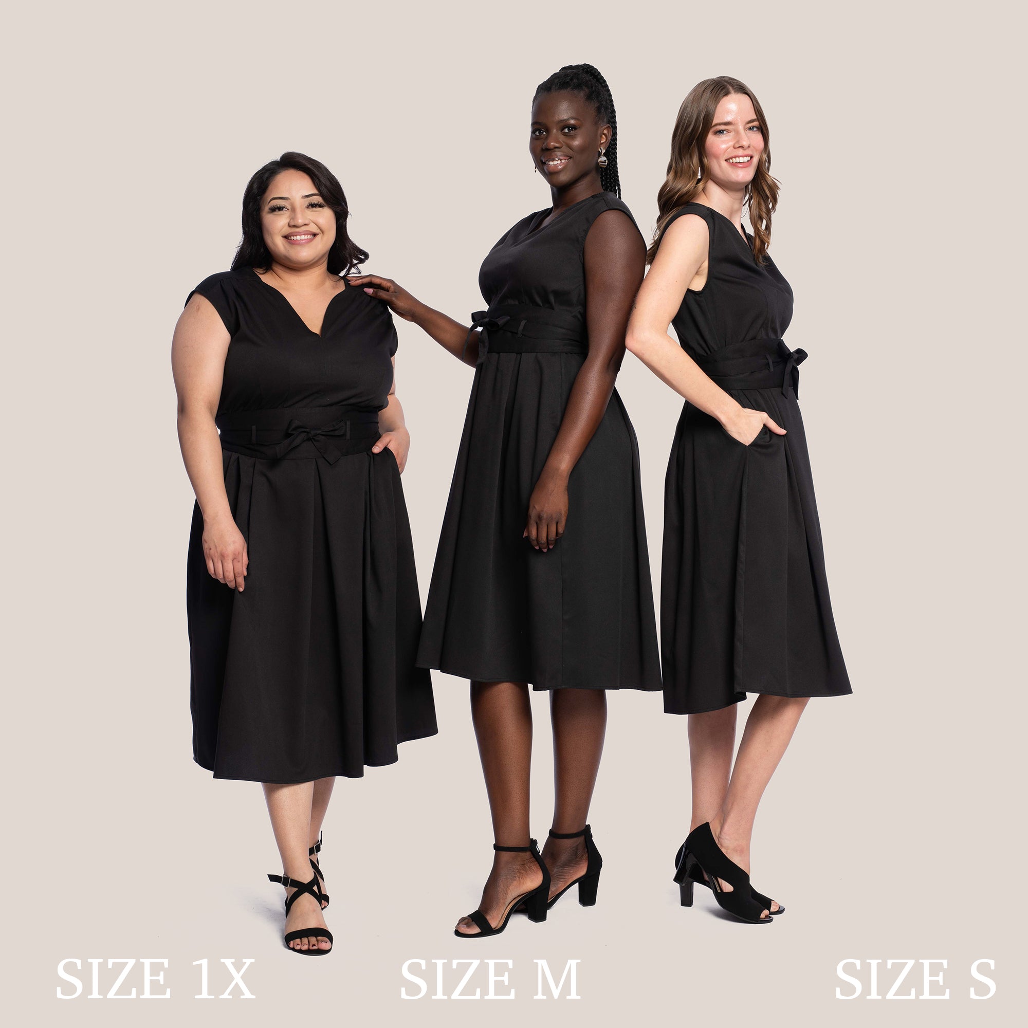 JAYLANI SLIMMING DRESS - BLACK