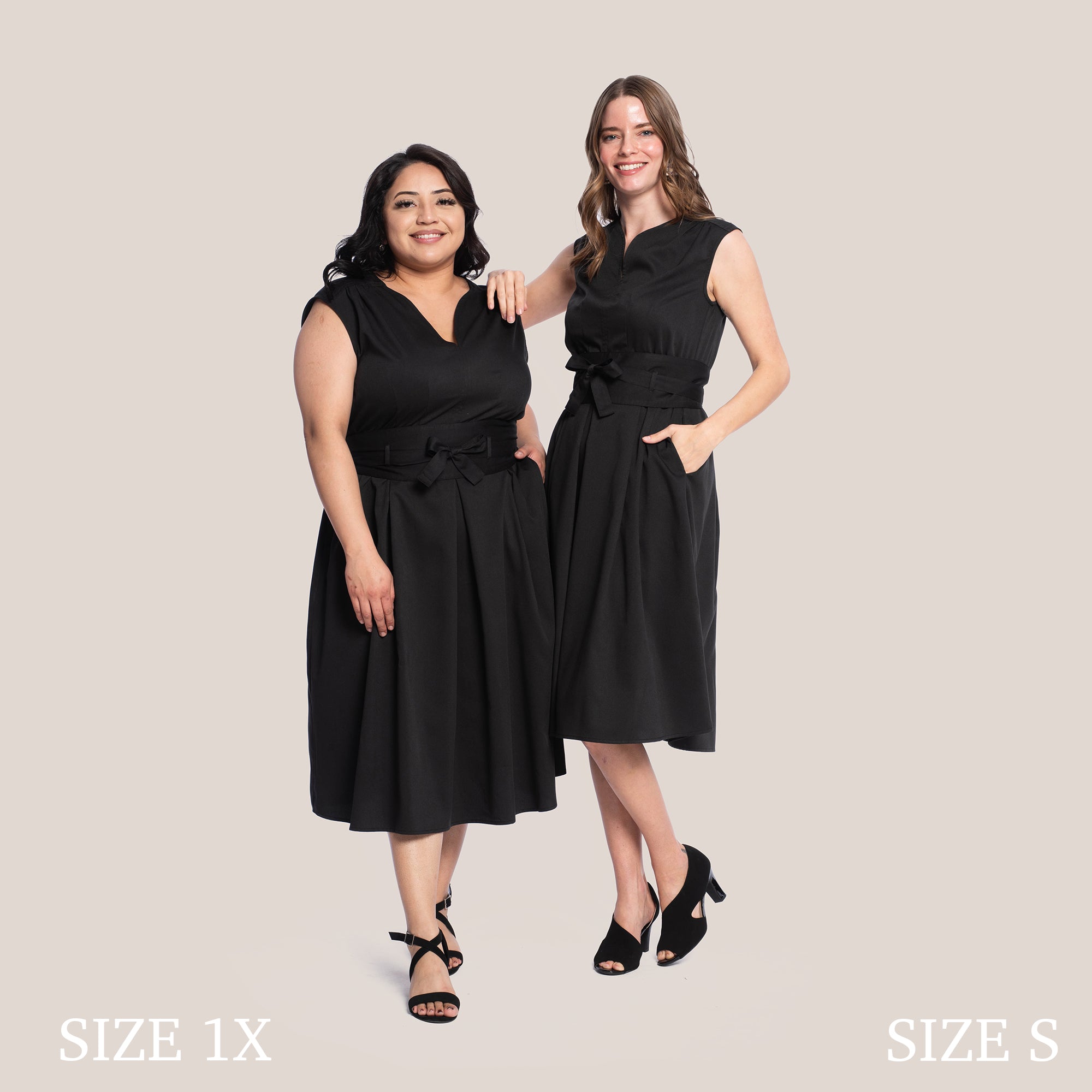 JAYLANI SLIMMING DRESS - BLACK