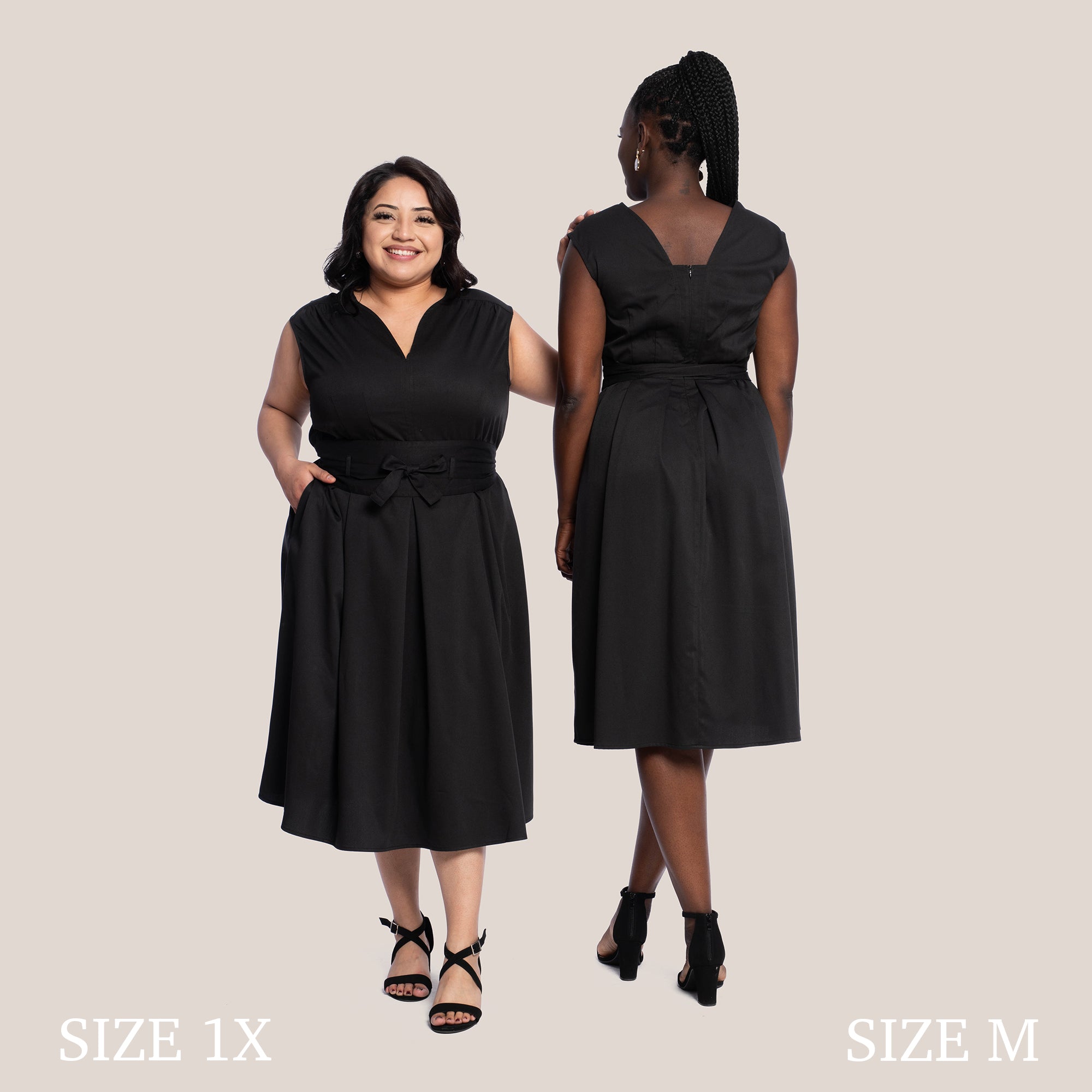 JAYLANI SLIMMING DRESS - BLACK